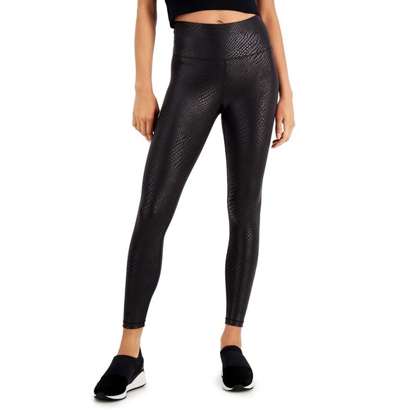 ✨ SALE INC International Concepts Croc-Print Leggings, Black NWT $40 Size XXXL - Picture 1 of 7